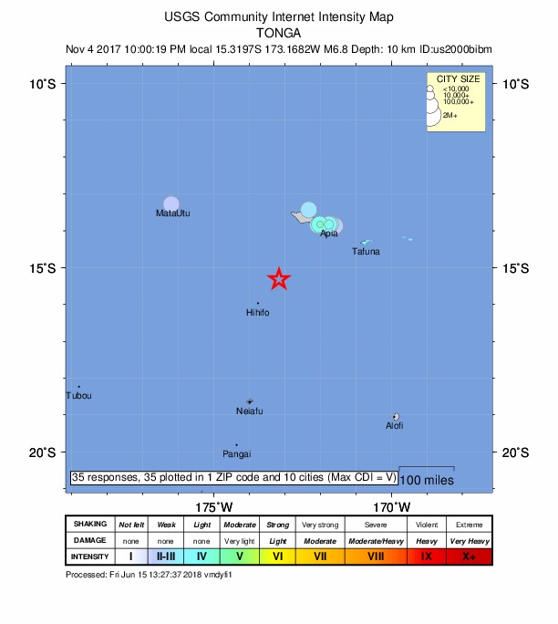 Did You Feel It? map: shaking reported by the public