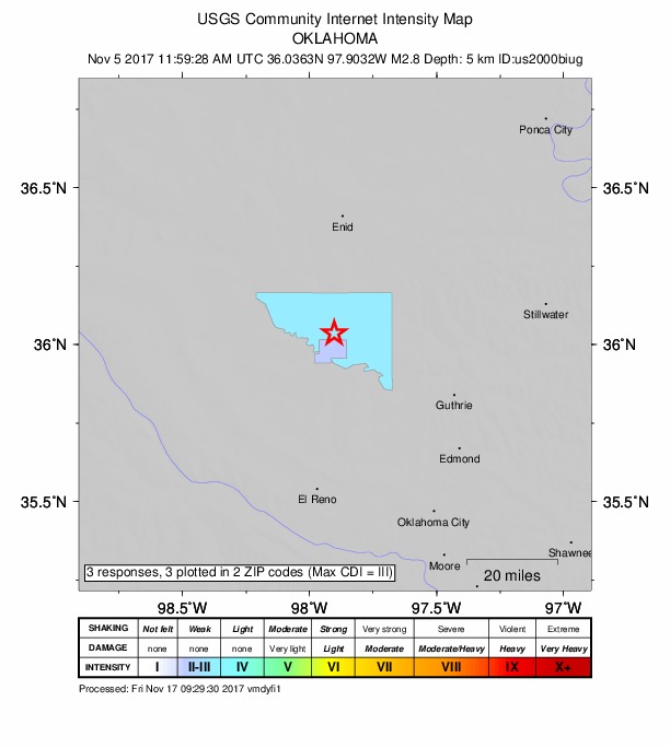 Did You Feel It? map: shaking reported by the public
