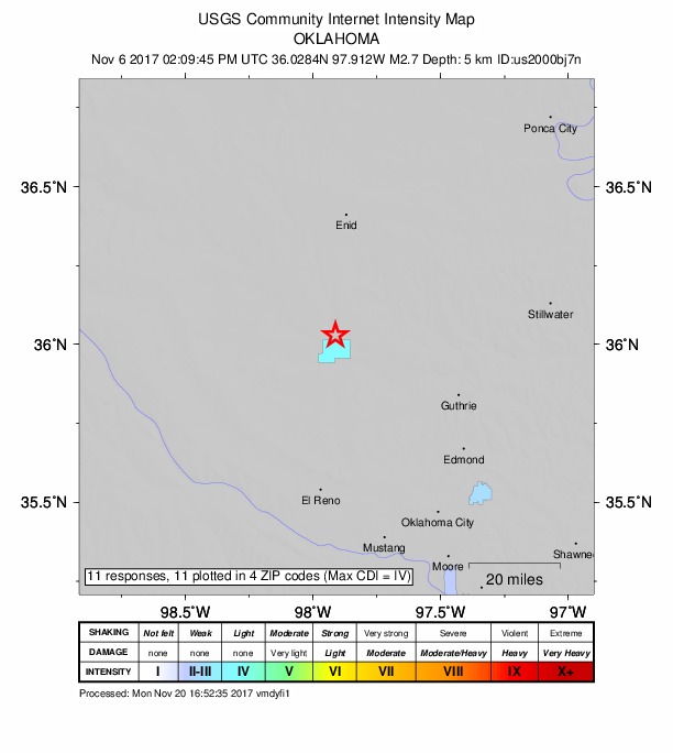 Did You Feel It? map: shaking reported by the public