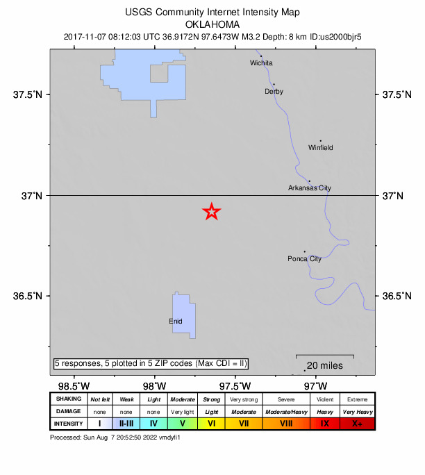 Did You Feel It? map: shaking reported by the public