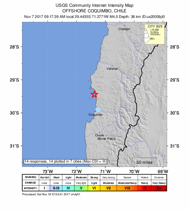 Did You Feel It? map: shaking reported by the public