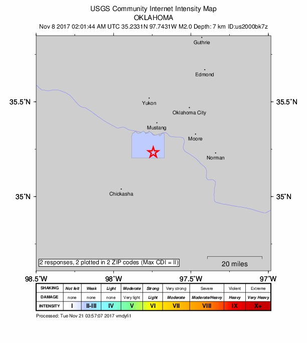Did You Feel It? map: shaking reported by the public