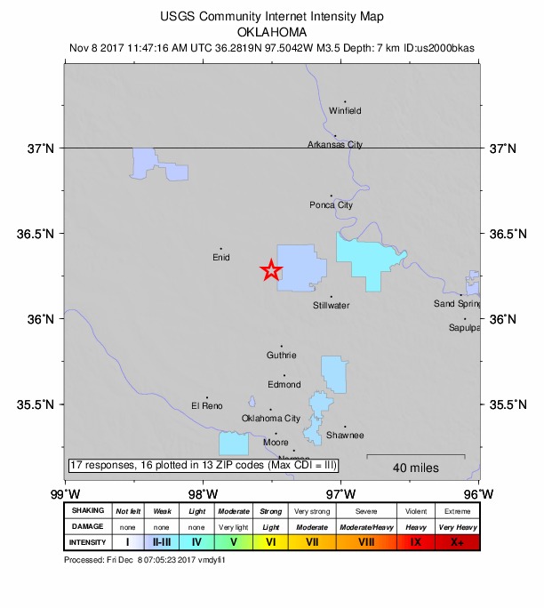 Did You Feel It? map: shaking reported by the public