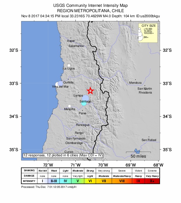 Did You Feel It? map: shaking reported by the public