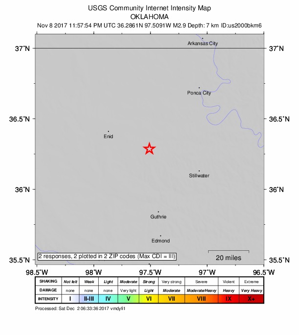 Did You Feel It? map: shaking reported by the public