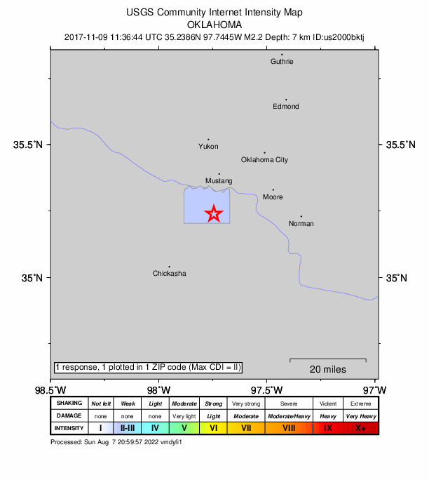 Did You Feel It? map: shaking reported by the public