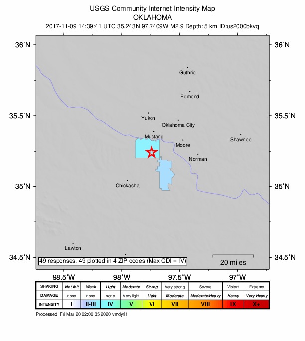 Did You Feel It? map: shaking reported by the public