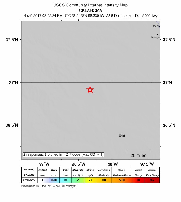Did You Feel It? map: shaking reported by the public