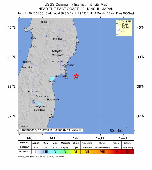 Did You Feel It? map: shaking reported by the public