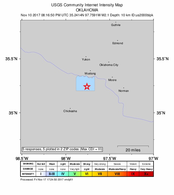 Did You Feel It? map: shaking reported by the public