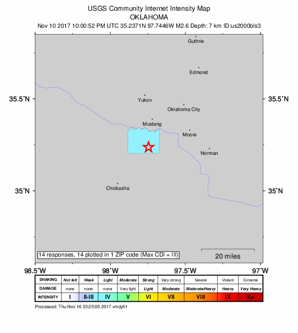 Did You Feel It? map: shaking reported by the public