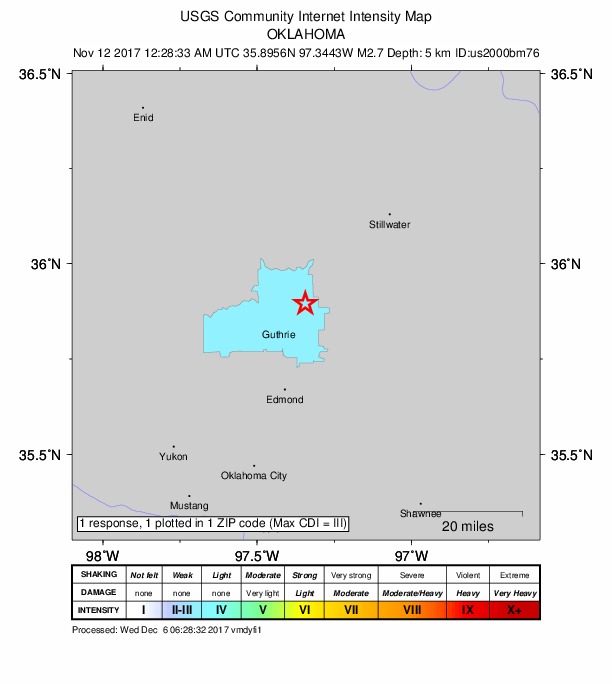 Did You Feel It? map: shaking reported by the public