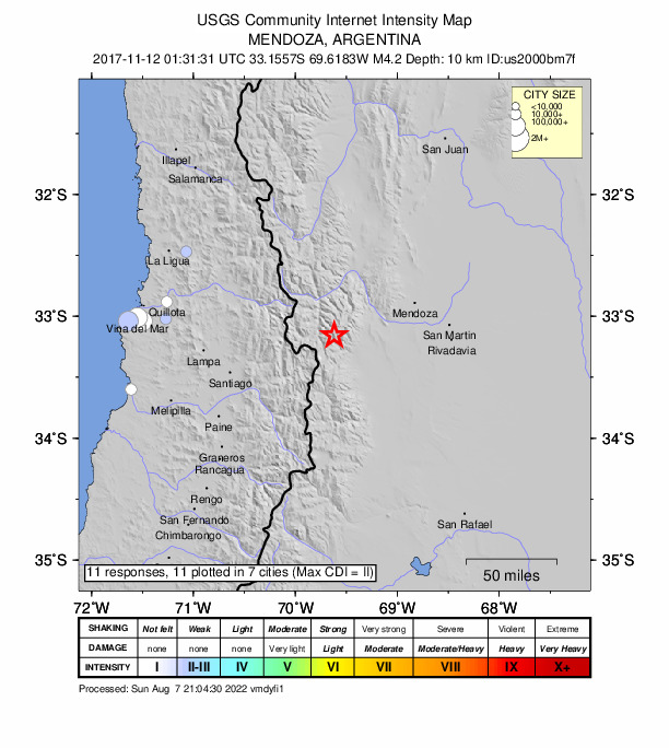 Did You Feel It? map: shaking reported by the public