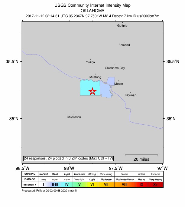 Did You Feel It? map: shaking reported by the public