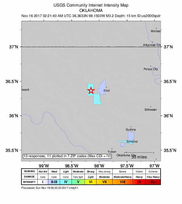 Did You Feel It? map: shaking reported by the public