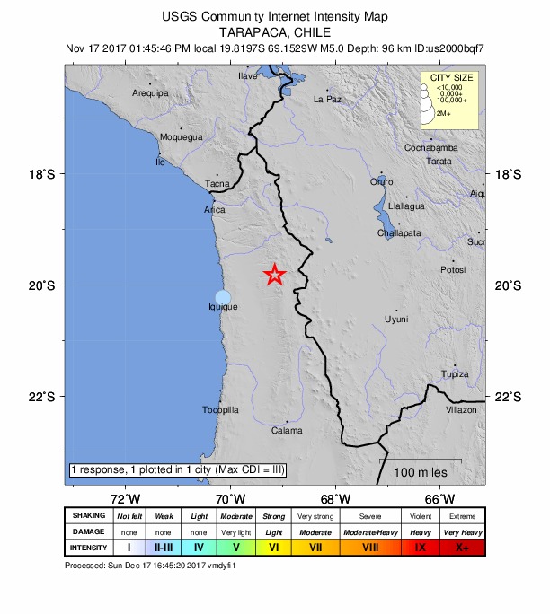 Did You Feel It? map: shaking reported by the public