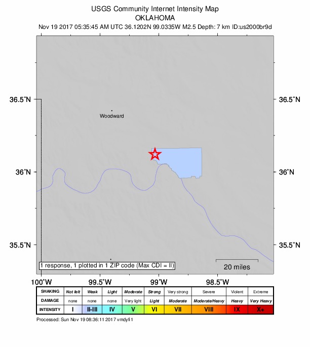 Did You Feel It? map: shaking reported by the public