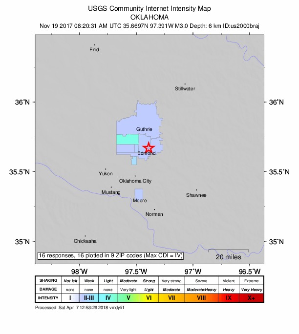 Did You Feel It? map: shaking reported by the public