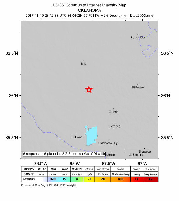 Did You Feel It? map: shaking reported by the public