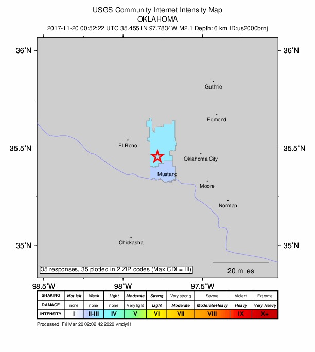 Did You Feel It? map: shaking reported by the public