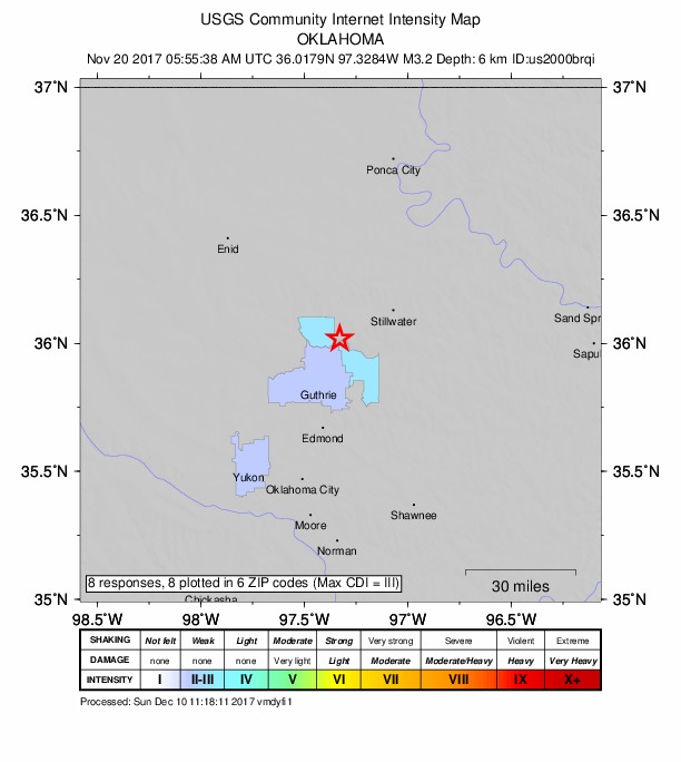Did You Feel It? map: shaking reported by the public
