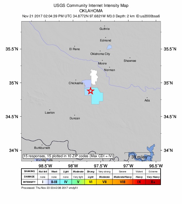 Did You Feel It? map: shaking reported by the public