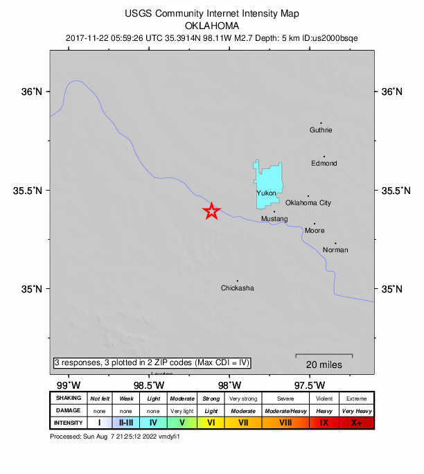 Did You Feel It? map: shaking reported by the public