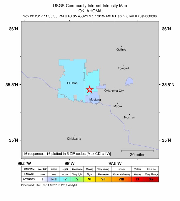 Did You Feel It? map: shaking reported by the public