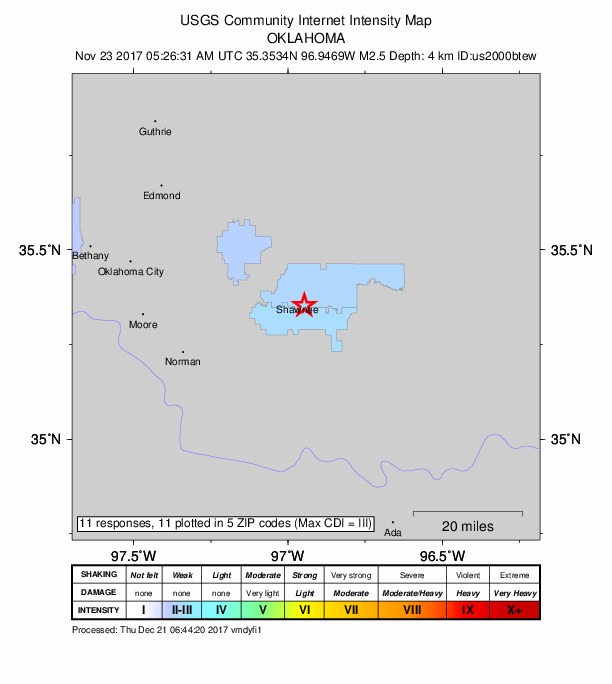 Did You Feel It? map: shaking reported by the public