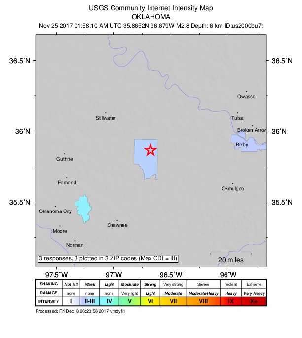 Did You Feel It? map: shaking reported by the public