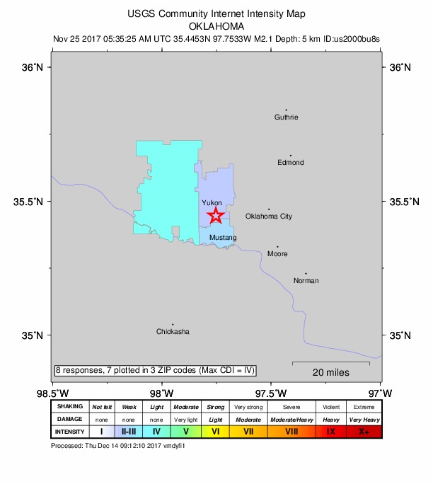Did You Feel It? map: shaking reported by the public