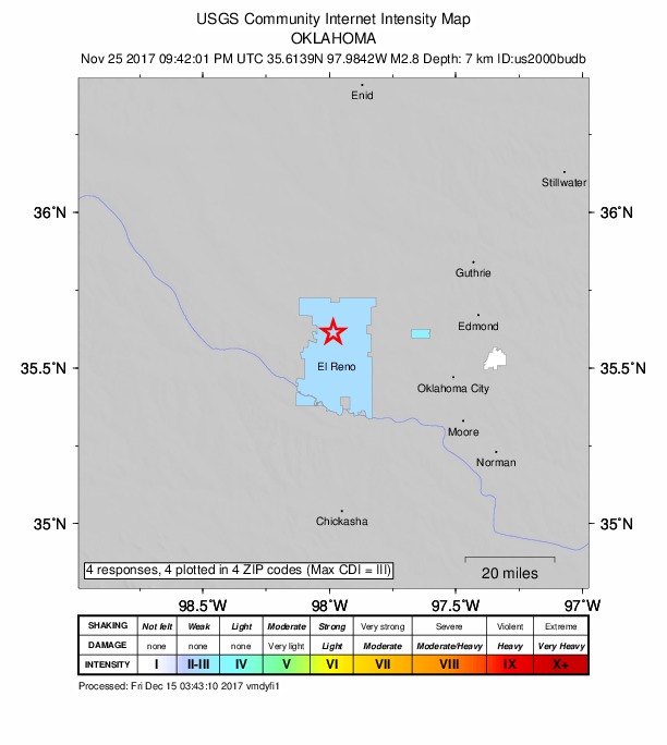 Did You Feel It? map: shaking reported by the public