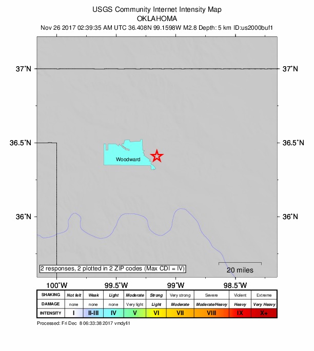 Did You Feel It? map: shaking reported by the public