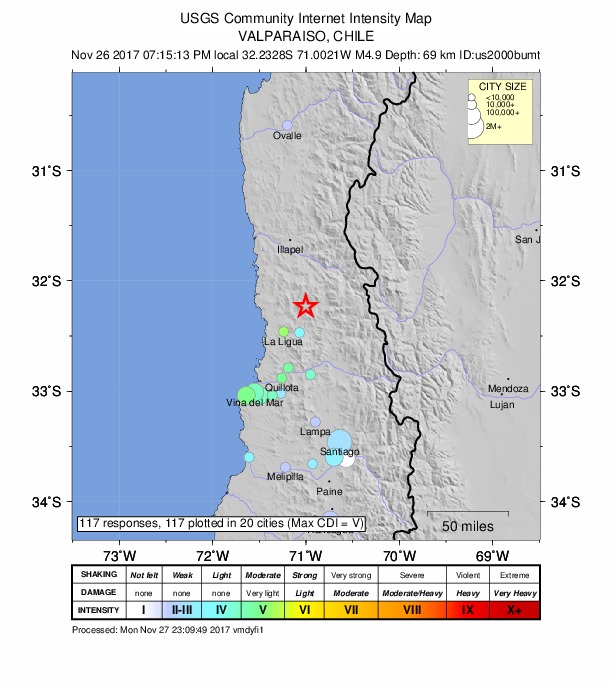 Did You Feel It? map: shaking reported by the public