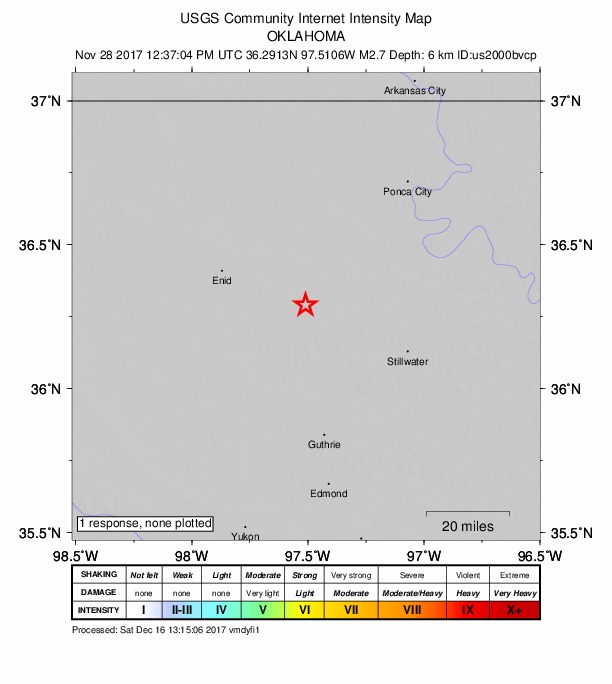 Did You Feel It? map: shaking reported by the public