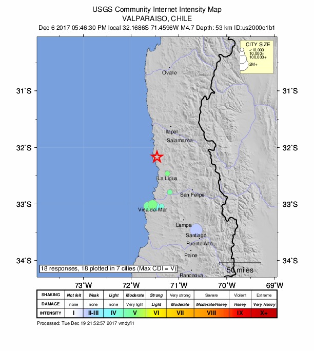 Did You Feel It? map: shaking reported by the public