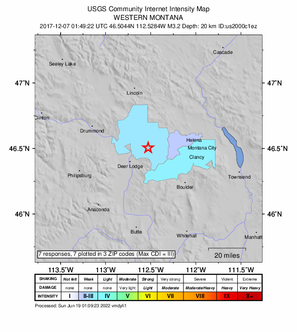 Did You Feel It? map: shaking reported by the public