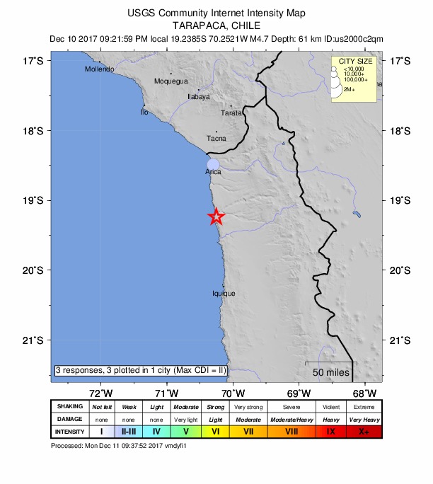 Did You Feel It? map: shaking reported by the public