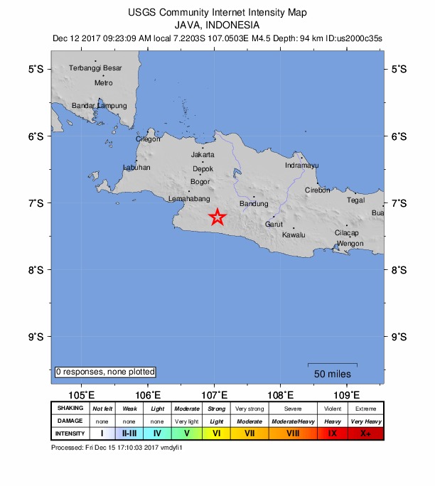 Did You Feel It? map: shaking reported by the public