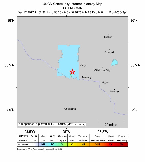 Did You Feel It? map: shaking reported by the public