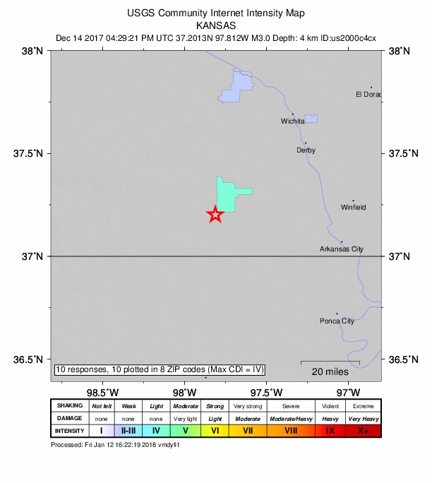 Did You Feel It? map: shaking reported by the public