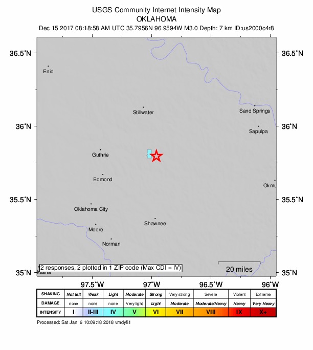 Did You Feel It? map: shaking reported by the public