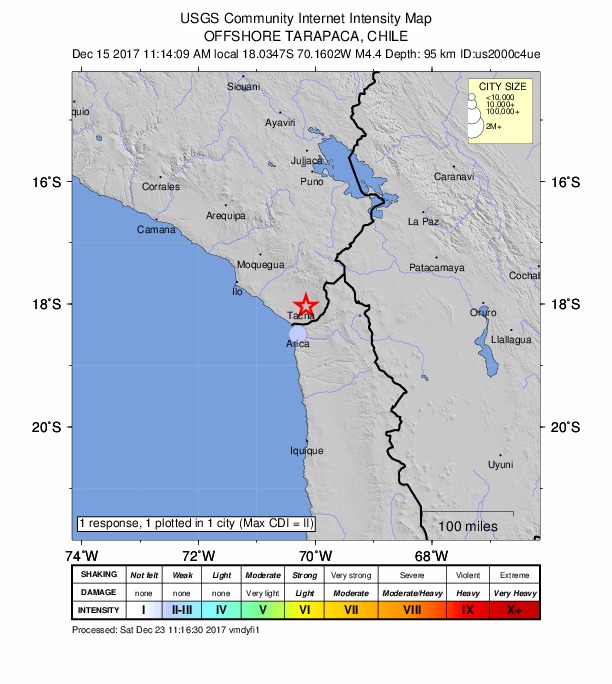 Did You Feel It? map: shaking reported by the public