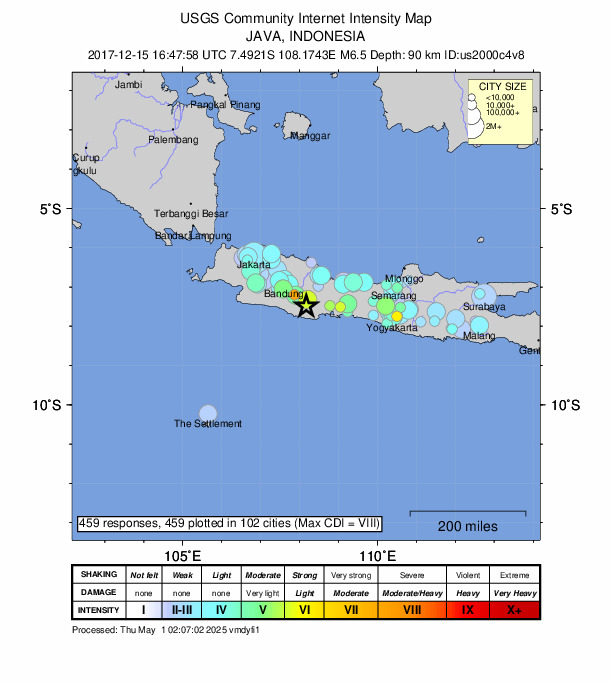 Did You Feel It? map: shaking reported by the public
