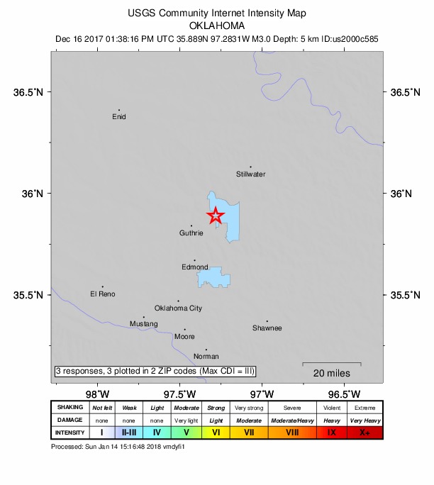 Did You Feel It? map: shaking reported by the public