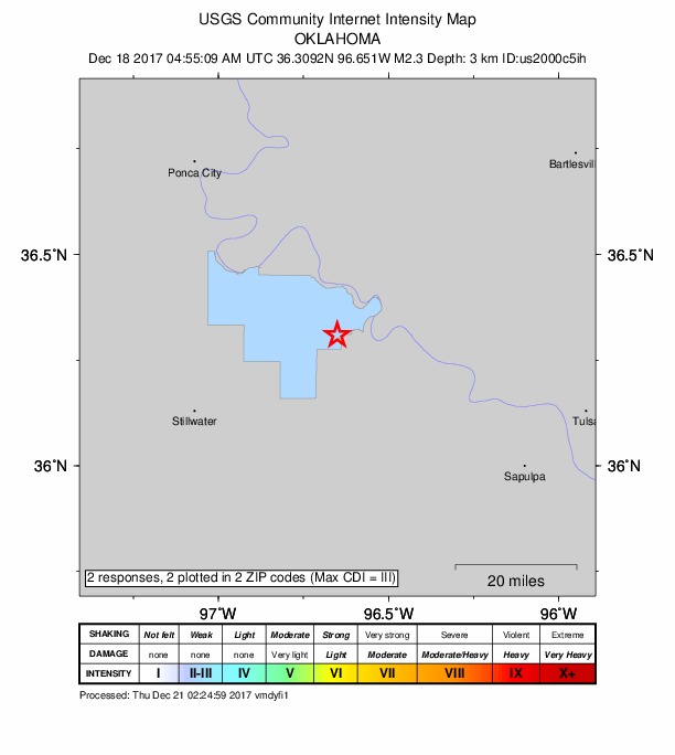 Did You Feel It? map: shaking reported by the public