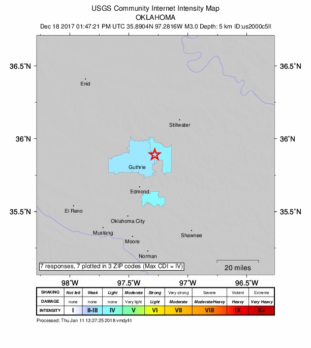 Did You Feel It? map: shaking reported by the public