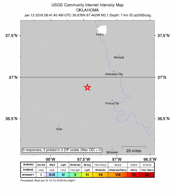 Did You Feel It? map: shaking reported by the public