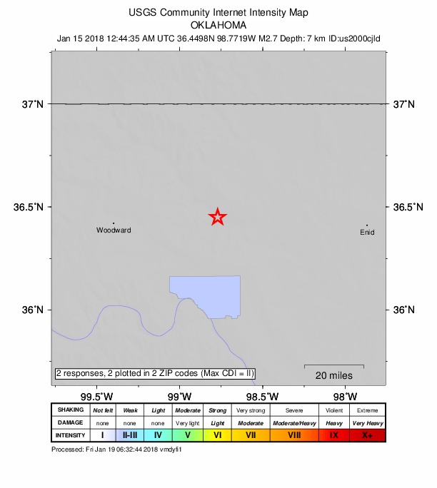 Did You Feel It? map: shaking reported by the public