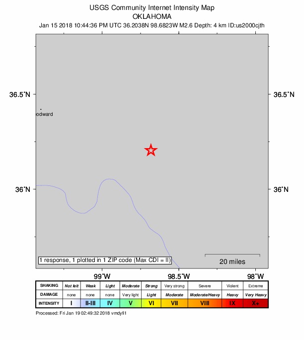 Did You Feel It? map: shaking reported by the public